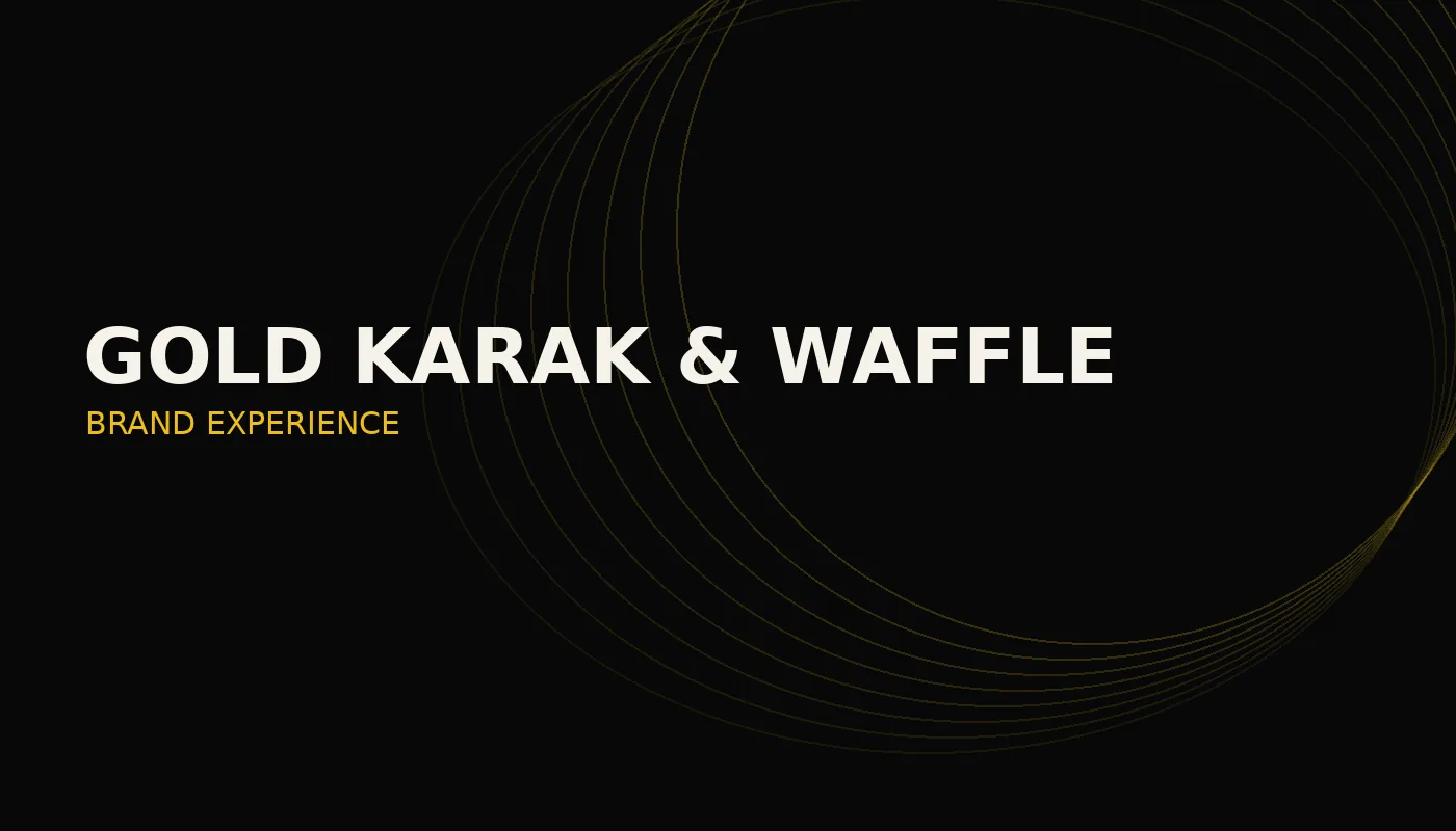 Gold Karak & Waffle project by ARABISK