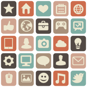 Retro Social Media Icons Transparent