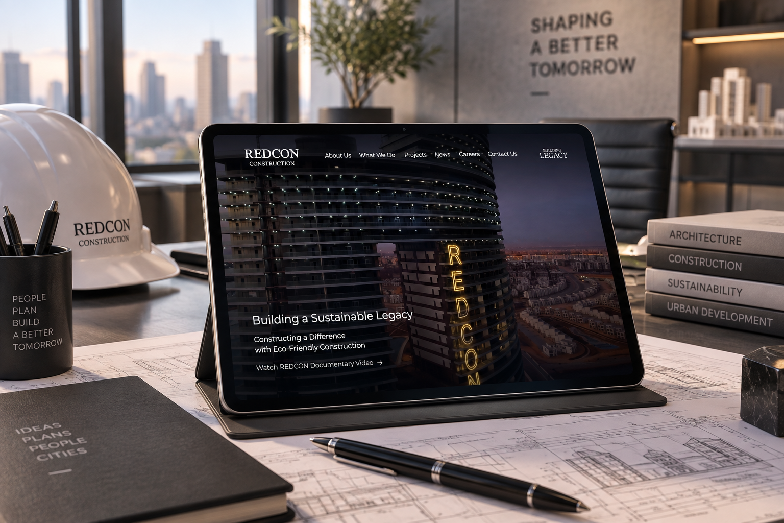REDCON Construction website by ARABISK