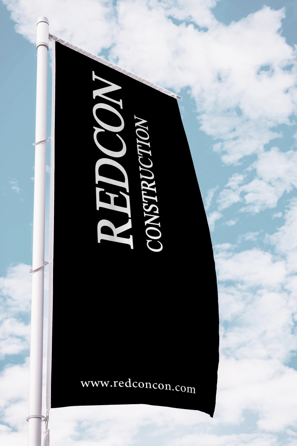 REDCON Construction flag and brand presence
