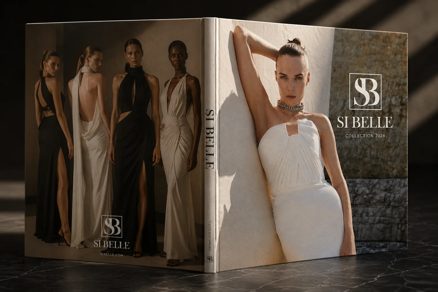 Si Belle selected brand identity application