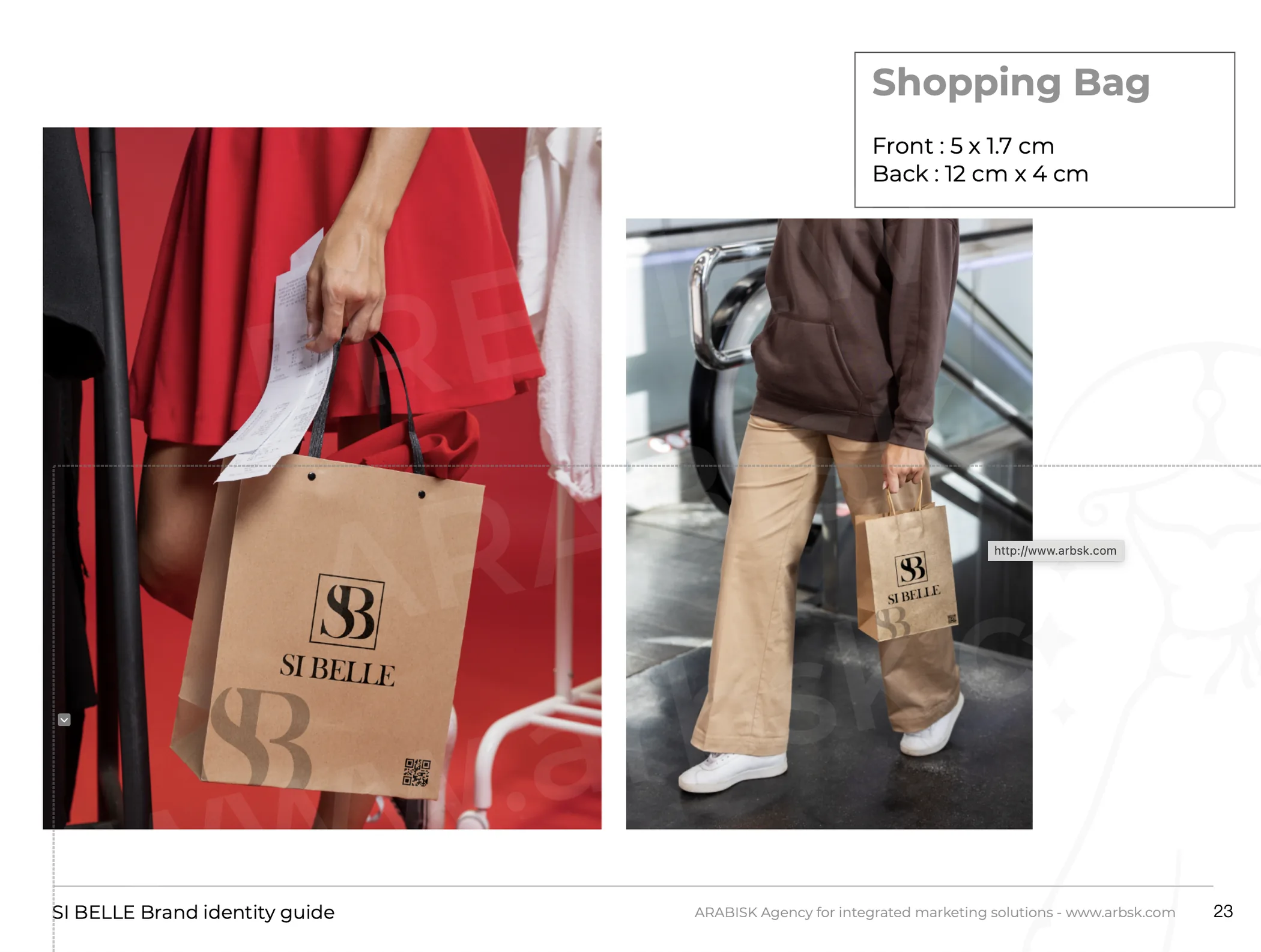 Si Belle selected brand identity application
